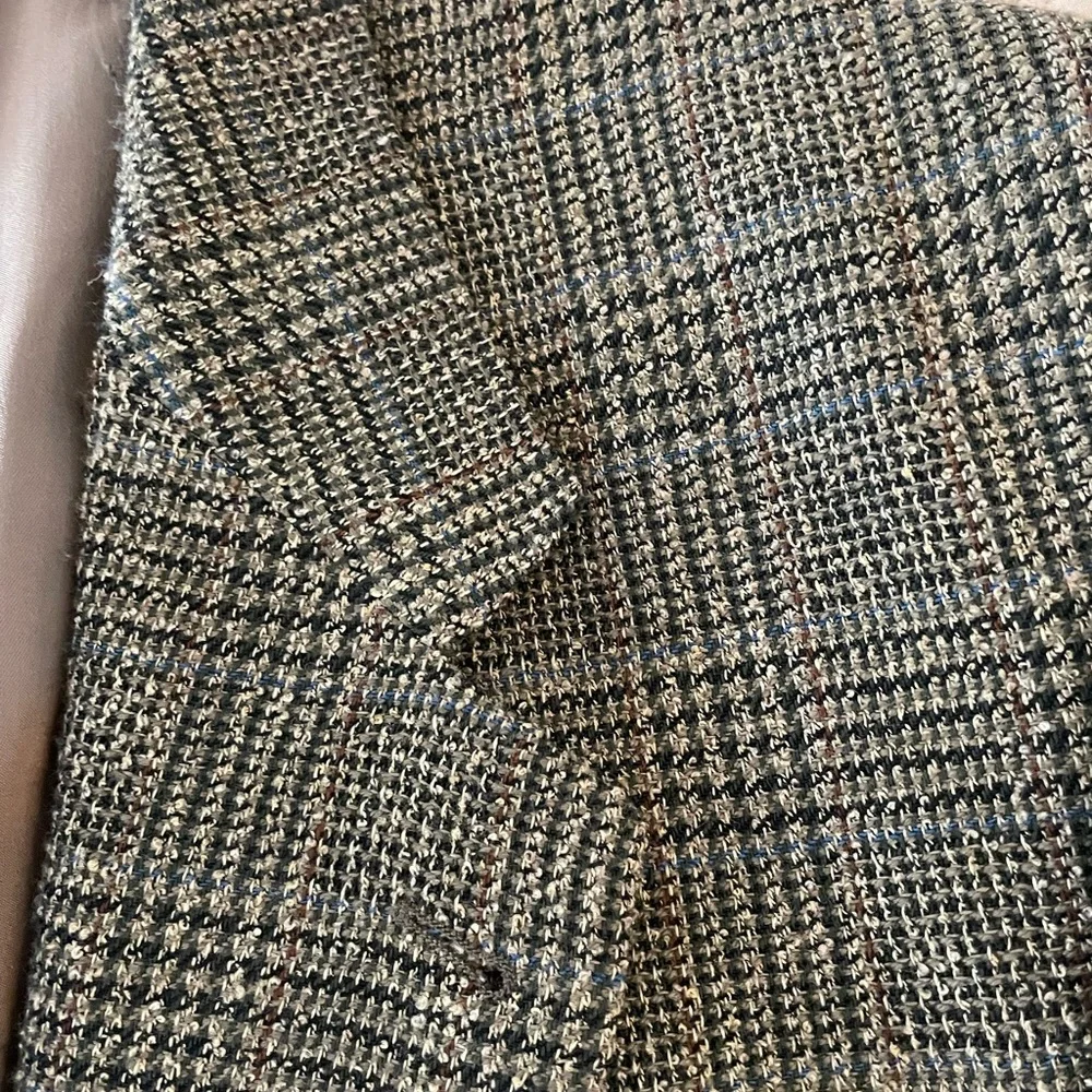 HUGO BOSS Made In‎ USA Vintage Finely Textured Tweed Check APOLLON Jacket 42 R